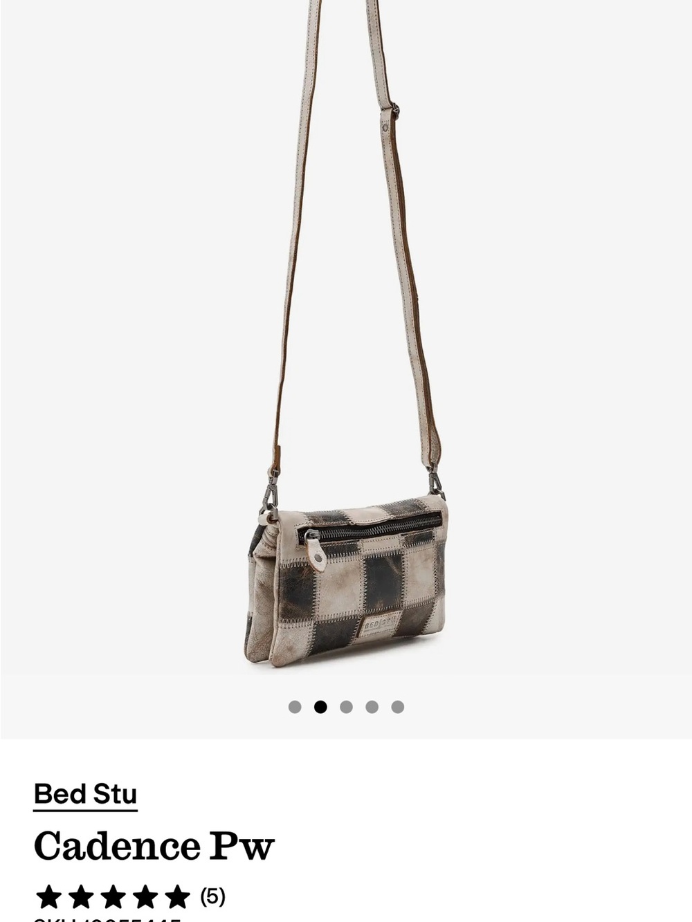 Bed Stu Cadence PW Patchwork Crossbody in Beige and Brown